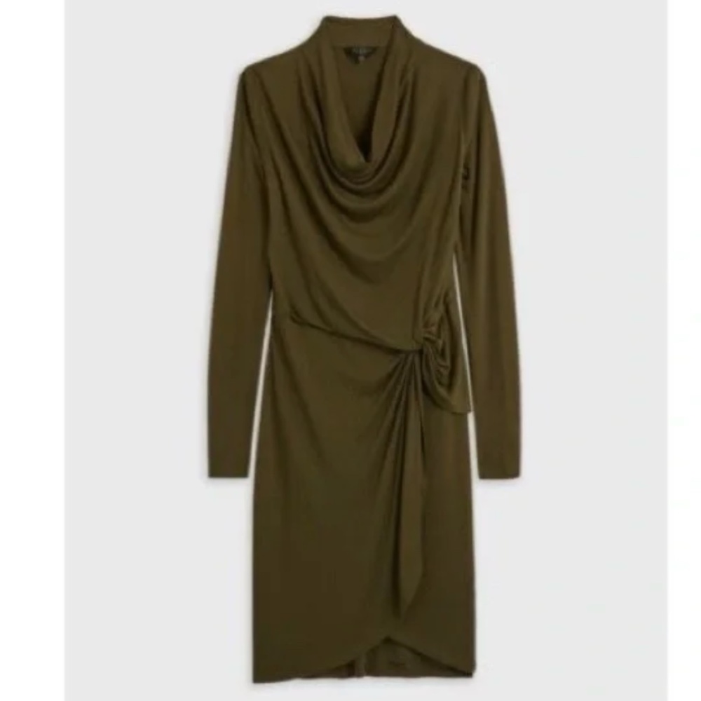 Ted Baker Neyda Jersey Draped Long Sleeve Dress